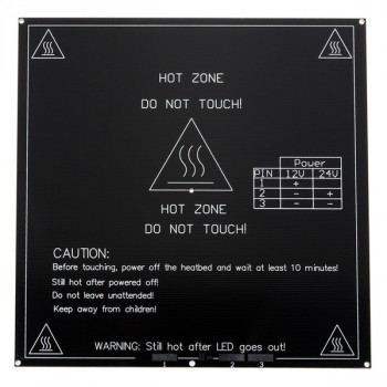 3mm Aluminyum PCB Isıtıcı - 20x20cm 3mm Aluminyum PCB Isıtıcı - 20x20cm