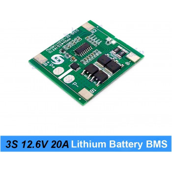 3S 12.6V 20A Lithium Batarya BMS (Pil Koruma Devresi)
